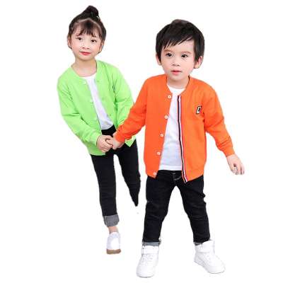 2020 Spring and Autumn Children's Double-breasted Sweater Korean Baby Jacket Baby Cotton Hoodies